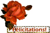 Gif animé félicitations rose